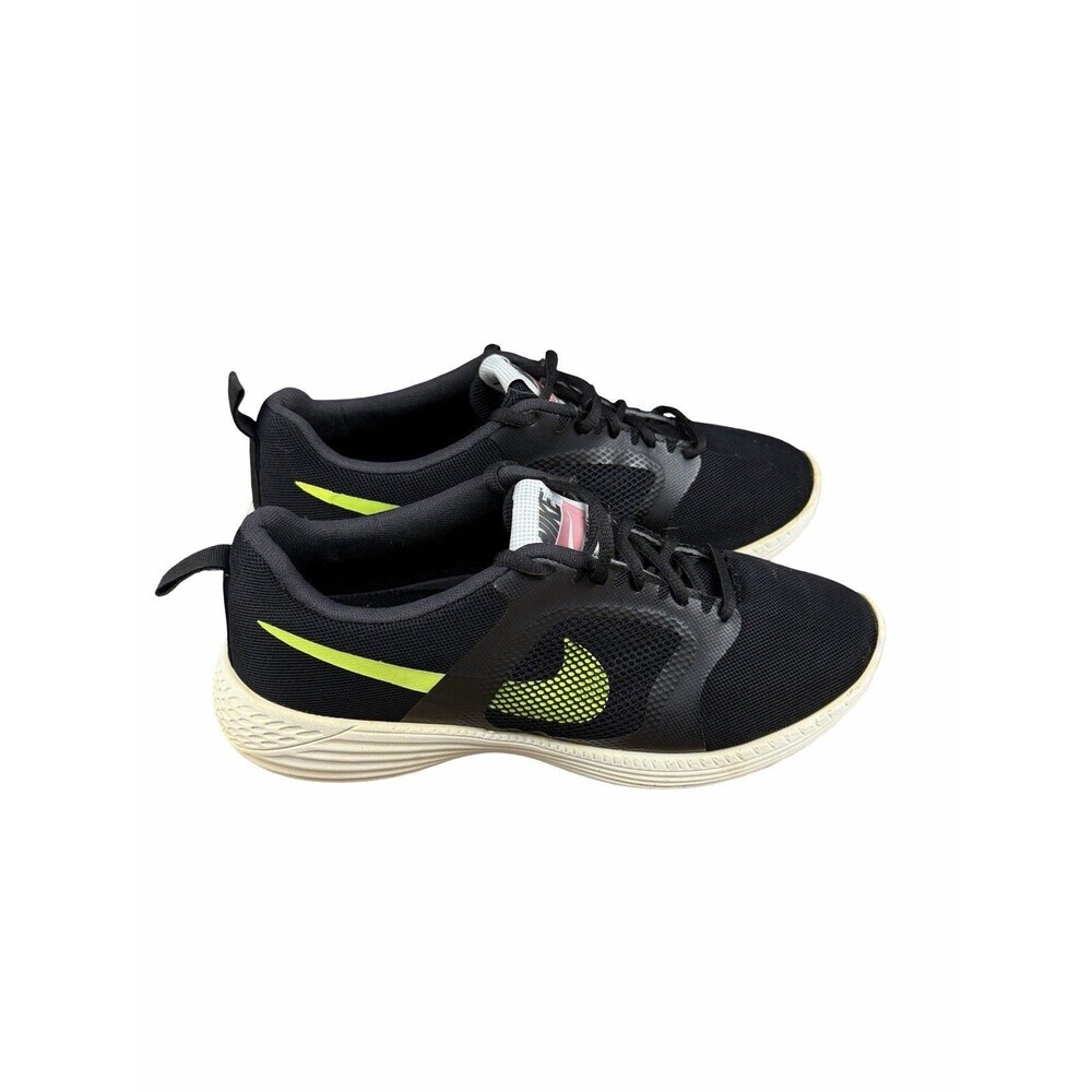 Nike Revolution 3 Women's Running Shoes - Size 8 Black Green Clean Sneakers - Picture 3 of 7